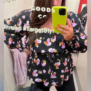 Target Ava & Viv Floral Top 2X NWT